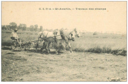 37 SAINT-AVERTIN. Travaux Des Champs. Le Labour Avec Chevaux - Saint-Avertin