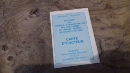 237/ CARTE D ELECTEUR CPAM CONCHES EURE - Lidmaatschapskaarten