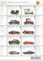 Netherlands Pays-Bas Niederlande 2014 Classic Museum Cars Set Of 10 Stamps In Block / Sheetlet MNH - Blocs