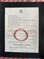 Jules Louis Bertrand Jacques Lieutenant 2 Reg Chasseurs A Chevalier *1869 Vielsalm +1909 Mons Epoux Benoit Halin - Overlijden