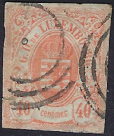 Luxembourg - Luxemburg - Timbres  - Armoiries  1859      40c.    °   Michel 11         VC. 300,-  ( Petite Fissure Haut - 1859-1880 Stemmi