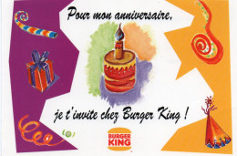 CPM - P - RESTAURANT BURGER KING - POUR MON ANNIVERSAIRE JE T'INVITE CHEZ BURGER KING ! - Hotels & Restaurants