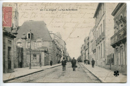 CPA Voyagé 1906 * ALENÇON La Rue Saint Blaise ( Animée ) - Alencon