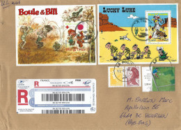 France 2024 Paris Comics Bande Dessinée Lucky Luke Boule Bill Rugby Plastic Heart Valentin Registered Cover - Usados