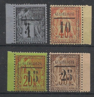 GUADELOUPE - 1889 - N°YT. 6 à 9 - Type Alphée Dubois - Série Complète Bord De Feuille - Neuf Luxe ** / MNH - Unused Stamps