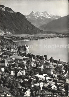 12579914 Montreux VD Fliegeraufnahme Avec Chateau De Chillon Et Dents-du-Midi Mo - Autres & Non Classés