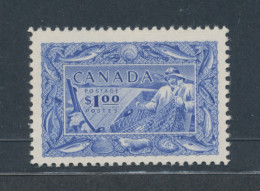 1951 Canada, Stanley Gibbons, 1 $ Ultramarine, N. 433, Pescatore, MNH** - Other & Unclassified