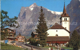 12579211 Grindelwald Kirche Mit Wetterhorn Grindelwald - Otros & Sin Clasificación