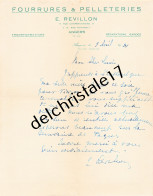 49 0095 ANGERS MAINE & LOIRE 1924 Fourrures & Pelleteries E. REVILLON Transformation Réparations Rue Chaperonnière - Kleidung & Textil