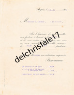 49 0093 ANGERS MAINE & LOIRE 1898 Facture BESSONNEAU Sur Papier Filature & Corderie Du Mail Imprimerie à ISIDORE - 1800 – 1899