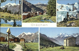 12578951 Graechen VS Schafhirte Wegekreuz Graechen - Autres & Non Classés