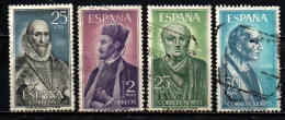 SPAGNA - 1966 - CELEBRITA' SPAGNOLE: A DE BAZAN, D. DE VALDES, SENECA, SAN DAMASO - USATI - Oblitérés