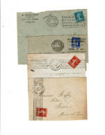 44 NANTES RP & GARE 4 Flammes 1913 1925 & 1938  KRAG &  FLIER Cf Description  56 - Mechanical Postmarks (Advertisement)