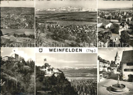 12578801 Weinfelden Panorama Teilansicht Schloss Restaurant Thurberg Dorfbrunnen - Autres & Non Classés