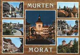 12578310 Murten Morat Brunnen Teilansicht Strasse Burg Murten - Autres & Non Classés
