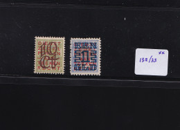 NEDERLAND *  Serie 132 - 133 Xx Met Plakkerrestje * NETHERLANDS - Unused Stamps