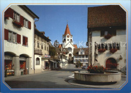 12578081 Weinfelden Kirche Dorfbrunnen Weinfelden - Sonstige & Ohne Zuordnung