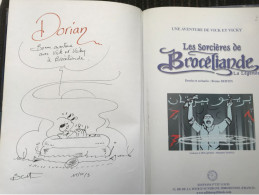 Vick Et Vicky 8 Les Sorcières De Brocéliande -La Légende EO DEDICACE BE P'tit Louis 09/2002 Bertin (BI2) - Autographs