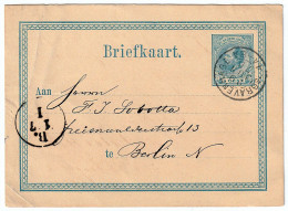 Vintage Postal Stationery XIX C. Dutch Postcard. / Briefkaart 's-Gravenhage 29.06.1876 - Lettres & Documents