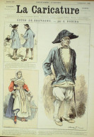 La Caricature 1886 N°350 Côtes Bretonne Robida Profil Le Mouel Palmajon Caran D'Ache Sorel - Tijdschriften - Voor 1900