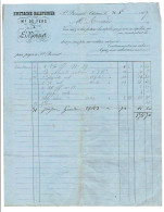 42 SAINT BONNET LE CHATEAU Facture Du 21/10/1867 D'Eustache BALEYGUIER Marchand De Fers  (60) - 1800 – 1899