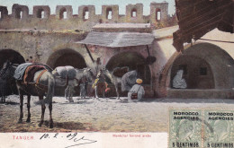Grande Bretagne Bureau Au Maroc Tanger En 1909 Carte Maréchal Ferrand Arabe - Postämter In Marokko/Tanger (...-1958)