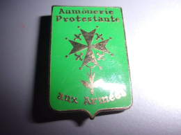 Insigne Aumônerie Protestante Aux Armées - Religion - Aumônier - Esercito