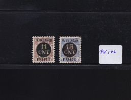 NEDERLAND Postpakket-verrekenzegels NVPH PV1A/PV2A GESTEMPELD Catw/Cote € 66,00 - Andere & Zonder Classificatie