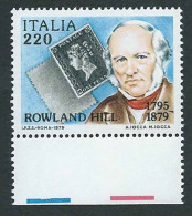 Italia, Italy, Italien, Italie 1979; Rowland Hill, Inventore Del Francobollo Come Prova Di Pagamento. Di Bordo. - Rowland Hill