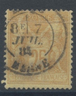 Lot N°82903   N°92, Oblitéré Cachet à Date, Pli Horizontal - 1876-1898 Sage (Tipo II)