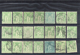France Lot Pour Recherches  21 Timbres Sage - 1898-1900 Sage (Tipo III)
