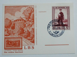 Saar 1955 Maximum Karte Tag Der Briefmarke - Cartoline Maximum