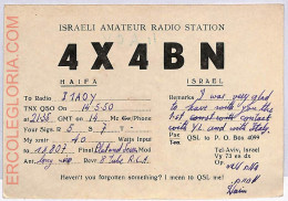 Ad9198 - ISRAEL - RADIO FREQUENCY CARD - Haifa - 1950 - Radio