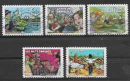 France 2011 Oblitéré Autoadhésif  N° 570 - 572 - 573 - 575  - 576  -   Fêtes  Et  Traditions Des Régions  ( I ) - Used Stamps