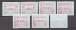 Switzerland 7 MNH Error Stamps - Automatic Stamps