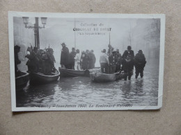 Clichy Inondation 1910 Le Boulevard National Collection Du Chocolat De Royat "A La Marquise De Sévigné" Rose - Clichy