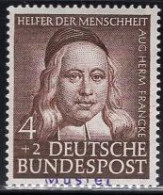 GERMANY(1953) Auguste Hermann Francke. MUSTER (specimen) Overprint. Scott No B334. - Andere & Zonder Classificatie