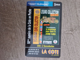 TICKET DE TELEPHONE COTE EN POCHE 3 - Biglietti FT