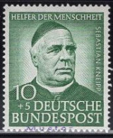 GERMANY(1953) Sebastian Kneippe. MUSTER (specimen) Overprint. Hydrotherapy Pioneer. Scott No B335. - Other & Unclassified