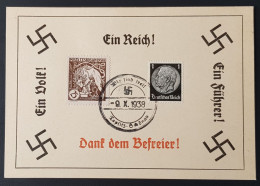 GERMANY THIRD 3rd REICH ORIGINAL  PROPAGANDA CARD THAKNS TO THE LIBERATOR - War 1939-45