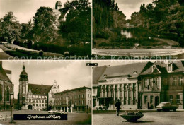 73750190 Koethen Anhalt Schlosspark Marktplatz Rathaus Stadthaus Hubertusteich K - Köthen (Anhalt)