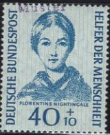 GERMANY(1955) Florence Nightingale. MUSTER (specimen) Overprint. Scott No B347. - Autres & Non Classés