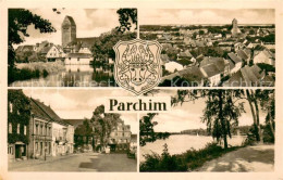 73750171 Parchim Stadtpanorama Kirche Ortszentrum Partie Am Wasser Parchim - Parchim