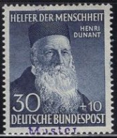 GERMANY(1953) Henri Dunant. MUSTER (specimen) Overprint. Scott No B330. - Other & Unclassified