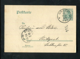 "DEUTSCHES REICH" 1904, Klarer L1 "URACH" Auf Postkarte Nach Stuttgart (A1190) - Briefkaarten