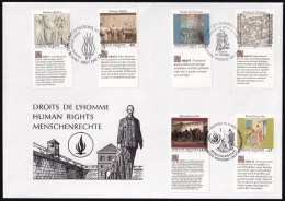 UNO NEW YORK - WIEN - GENF 1990 TRIO-FDC Menschenrechte - Gezamelijke Uitgaven New York/Genève/Wenen