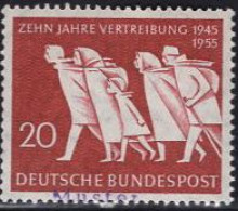 GERMANY(1955) Families In Flight. MUSTER (specimen) Overprint. German Expatriation. Scott No 733. - Other & Unclassified