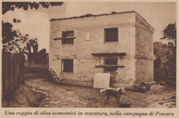 Coppia Di Silos In Muratura Nella Campagna Di Pescara - 1934 Stampa Epoca - Prints & Engravings