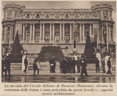 Romania - Facciata Del Circolo Militare Di Bucarest - 1936 Stampa - Print - Prints & Engravings