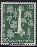 GERMANY(1955) Adelbert Stiffer Monument. MUSTER (specimen) Overprint. Scott No 735. - Andere & Zonder Classificatie